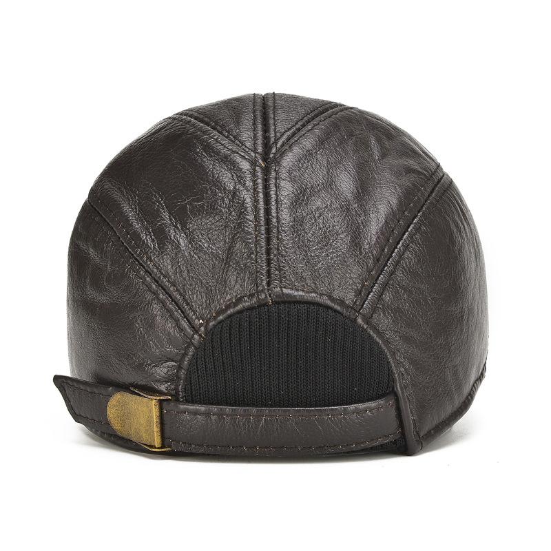Northwood High Quality Cowhide Genuine Leather Baseball Cap Men Winter Snapback Trucker Cap
