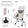 Anti-Collapse Moon Chair Wide Base Breathable Folding Seat Anti-Tip Design Portable Camping Stool Lightweight for Beach Picnic Outdoor
