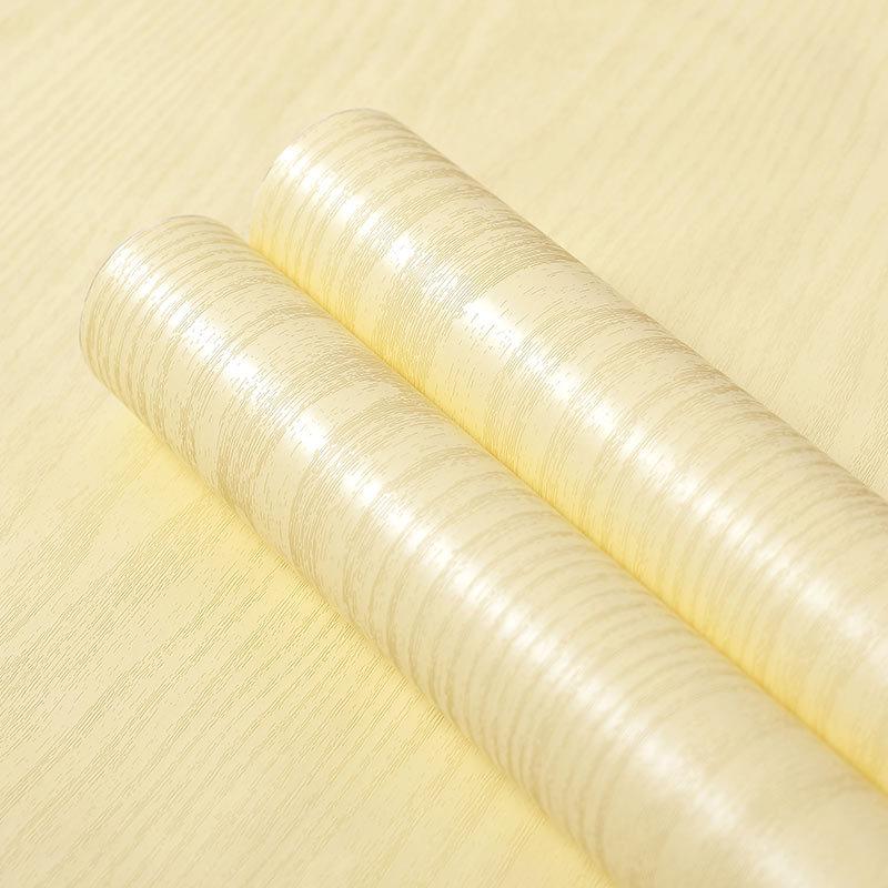Thick Wood Grain Waterproof Stickers PVC Self-adhesive Wallpaper For Wardrobes Desks Old Doors Furniture Renovation