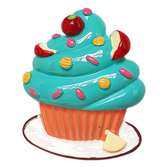 3D Cupcake Fridge Magnet Simulation Dessert Resin Refrigerator Magnet Home Office Kitchen Locker Simulation Food Decoration