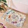 VIKAMAColorful Stone Spiral Quick-Absorbing Diatomite Bath Mat Quick-Dry Rug for Entrance, Bathroom, Kitchen, Living Room, Bar,