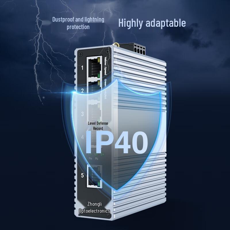 Zhongke Optoelectronics DIN Rail Industrial Ethernet Switch