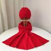 And New Korean Autumn Winter Knitted Scarf Hat Twopiece Wool Hat Womens And Mens Parentchild Solid Color Scarf