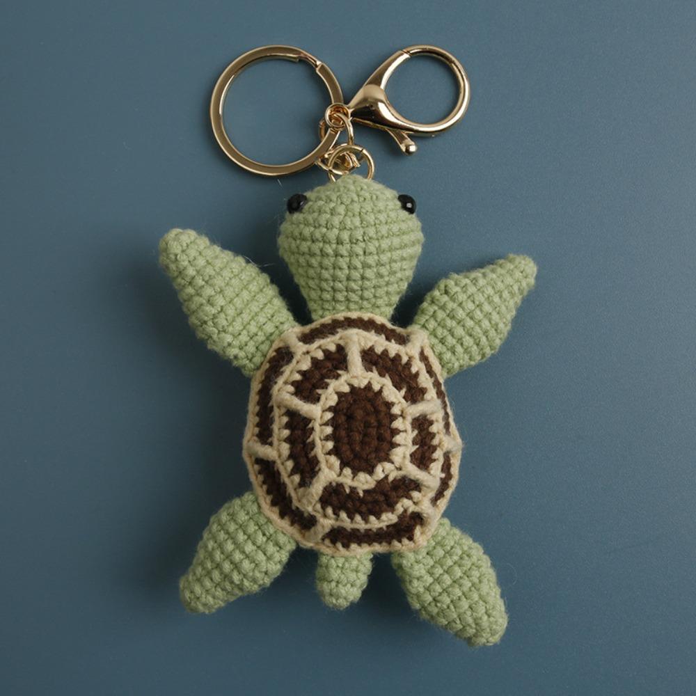 Ocean Series Crochet Keychain Handmaking Crochet Shark Doll Knitted Keyrings  Bag Charm
