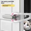 The Cat Leaves the Door Seam Artifact, the Puppy Enters and Exits Bedroom Freely, Air-conditioned Room Blocks Door