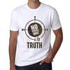 Men’s Vintage Tee Shirt Graphic T Shirt No Wrong Way Truth White