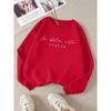 La Dolce Vita Italia Printed Womens Sweatshirt Crewneck Y2K Loose Clothing Multicolor Casual Pullover All-Match Top