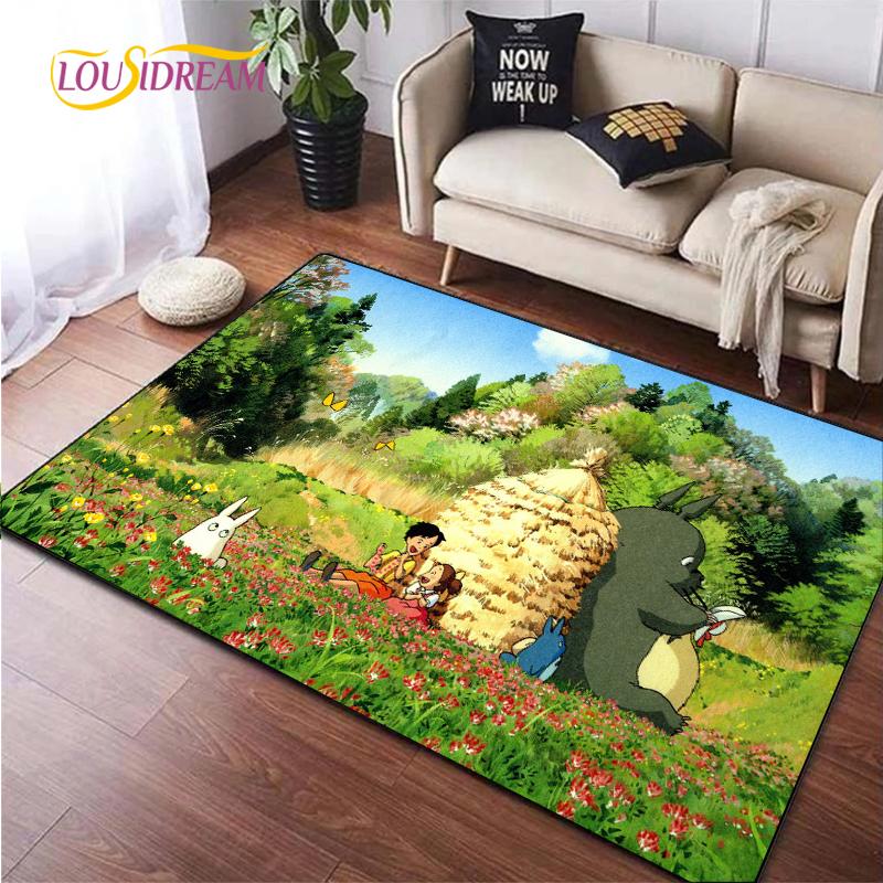 Cute Cartoon Anime Carpet for Living Room Bedroom Rug Kitchen Kids Unslip Floor Mat Birthday Gift Photography Props Tintines Rug
