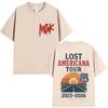MGK Lost Americana Tour 20252026 Graphic T Shirts Men Women Harajuku Vintage Oversized Tshirts Summer Male Cotton Tops Tshirt