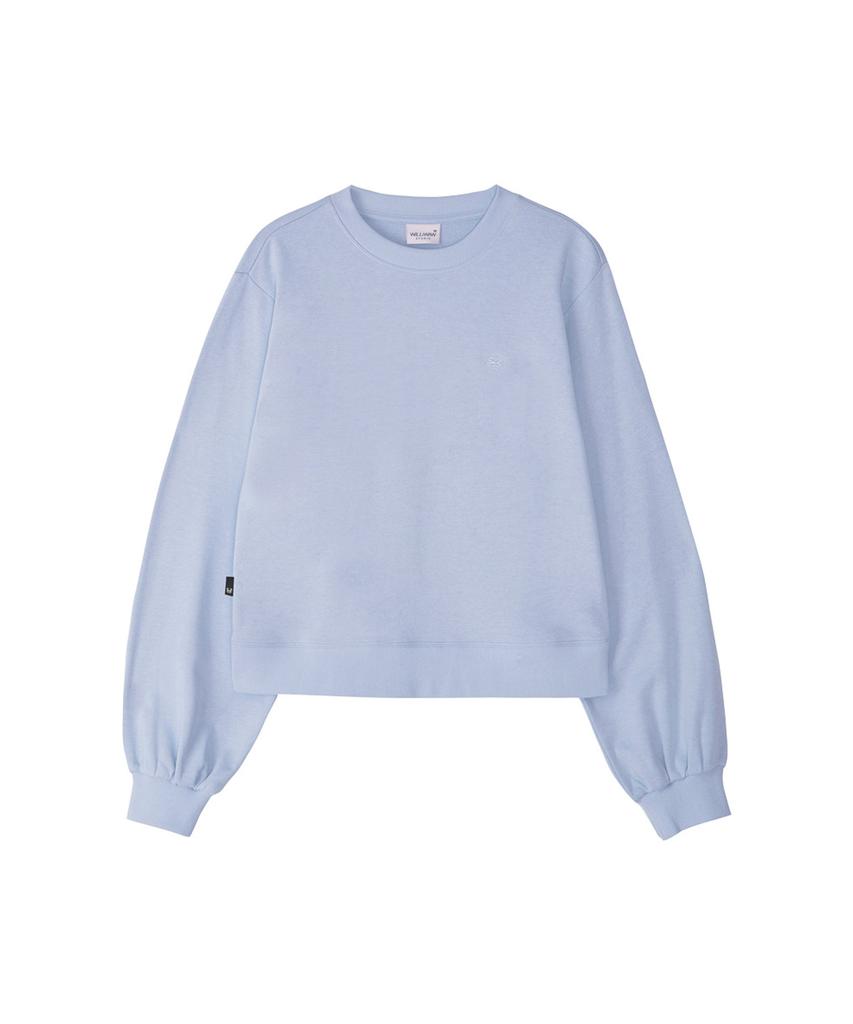 WILLIWAW STUDIO Ww Puff Sleeve Crop Sweatshirt [Sky Blue]