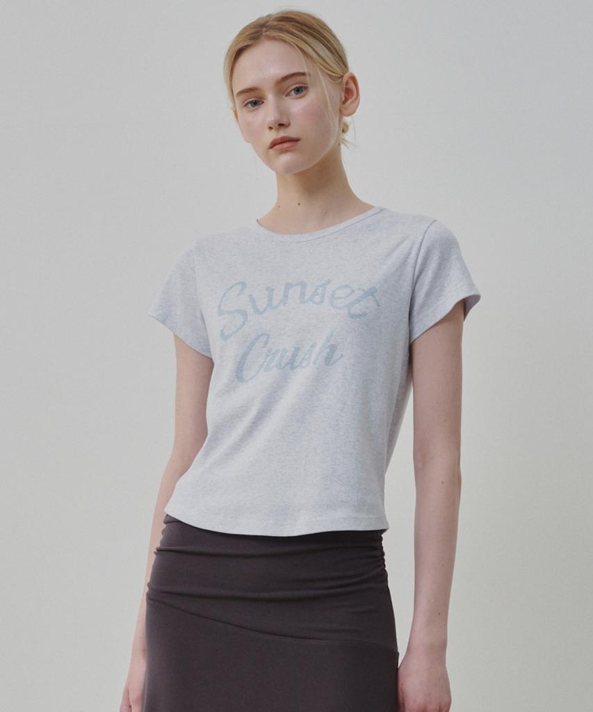 Ollibeudeollibeu Lettering Slim Fit Half Sleeve T-Shirt Ow6Me5640