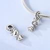 New Charms Beads Pendants Copper Panda Heart Shape Family Elephant Charm Fit Original Bracelet Woman Jewelry