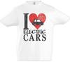 I Love Electric Cars Kids Boys Kids Boys T-Shirt BEV EV Vehicle Go Green Energy Fun Car