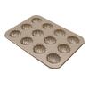 Molde para Hornear de 12 Cavidades con Forma de Concha de Acero al Carbono Bandejas para Galletas Molde para Hornear para Galletas Pastel