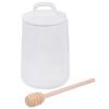 Porcelain Honey Jar with Wooden Spoon 470ml WHITELINE
