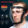Transparent Full Face Shield, Reusable Anti-fogging Dust Mask, HD Goggles,