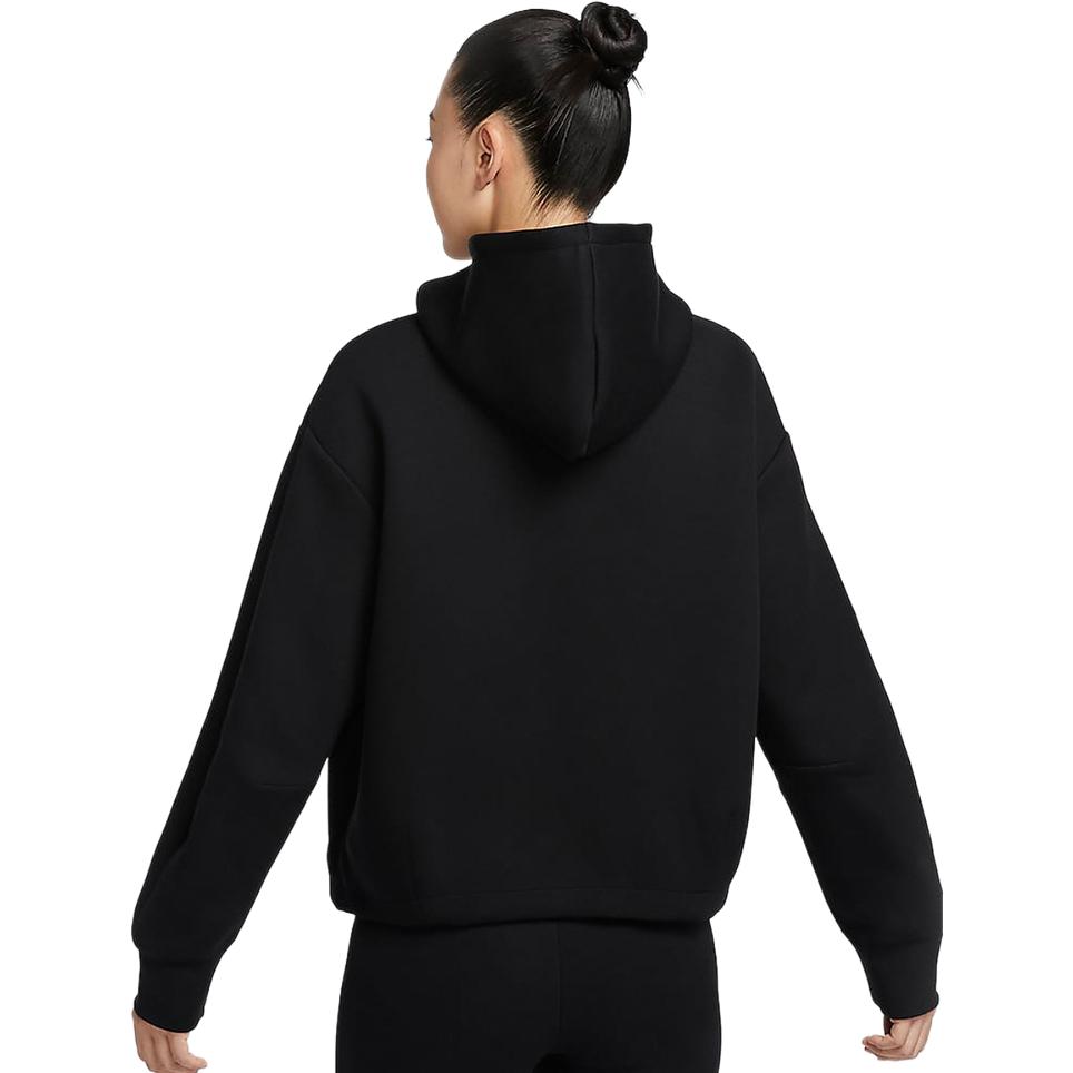 Nike FW24 Tech Fleece Color Sólido Cómodo Suelto Versátil Sudadera con Capucha para Mujer sudaderas Negro FV6323-010