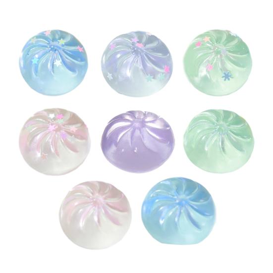 4/8Pcs Clear Steamed Bun Toy Stress Relief Slow Rising Small Dumpling Sensory Toy Hand Relaxation Stress Ball Squeeze Fidget Toy
