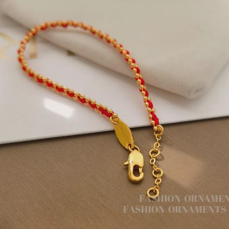Trendy High-End Retro Rode Touw Armband - Elegante Mode Sieraden voor Vriendinnen