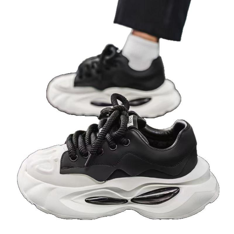 Men's Shoes Spring New Thick-soled Versatile Niche Fashion Casual Youth Sports Height-increasing Shoes Men