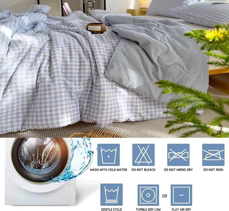 Cotton Summer Quilt Air Conditioning Quilt Soybean Fiber Filling Thin Comforter Nordic Ins Style Duvet Blanket Bed Four Seasons