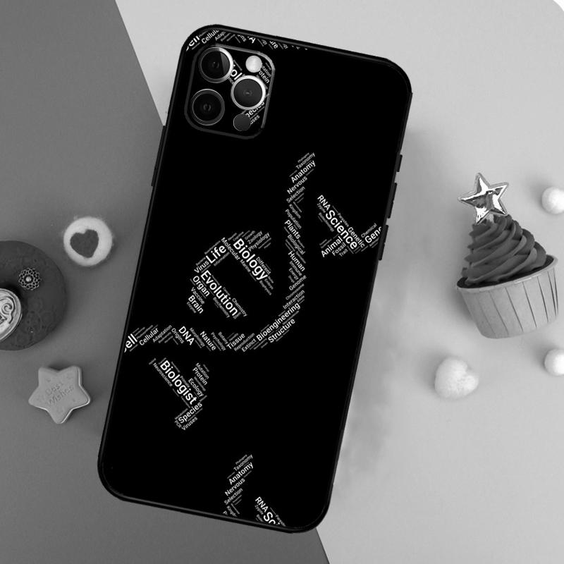 Retro DNA Science Illustration Phone Case For iPhone 17 Pro Max 17Air 16E 15 14 13 12 11 16 Pro Max Mini Shockproof Cover