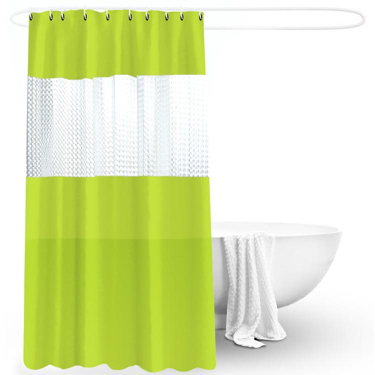 Tenda Doccia Moderna a Doppio Lato, Tessuto Denso e Centro a Nido d'Ape Trasparente, Idrorepellente ed Elegante, 12 Ganci Inclusi