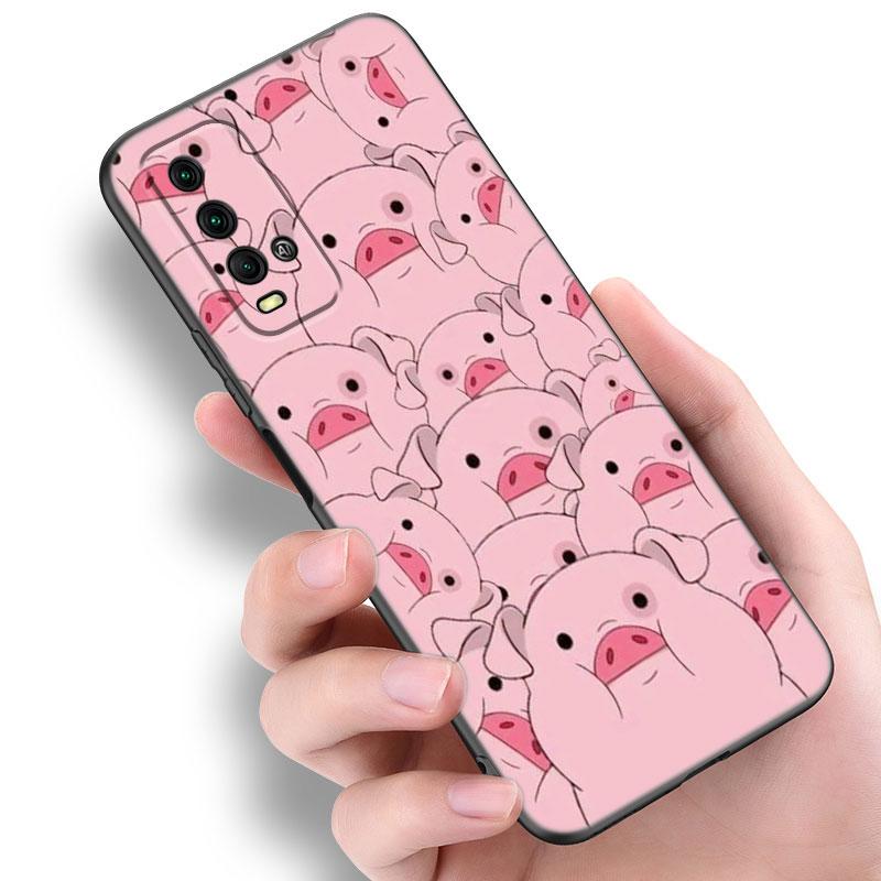 Rosa Lustige Schwein Handyhülle Für Xiaomi Redmi Note 5 6 9T K20 K40 K50 Pro 7A 8A 9A 9C 9i 10A 10C A1 S2 Weiche TPU Schwarze Hülle