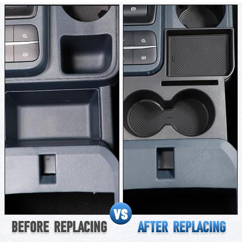 For Ford Maverick   2024 2025 Center Console Cup Holder Ert Expander Organizer Tray with Rubber Mat Interior