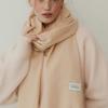 Maxi Lambskin Wool Scarf MF8011 Milk BUTTER