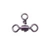 Durable Trident Srolling 3 Way Bearing Swivel Fishhook Connector T-shape Fishing Swivels Cross Line
