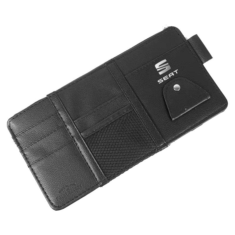 Car Sun Visor Point Type Multi-function Storage Bag Car Accessories for Seat Leon Cordoba Arona 5 6 MII Alhambra FR Altea Ibiza Toledo
