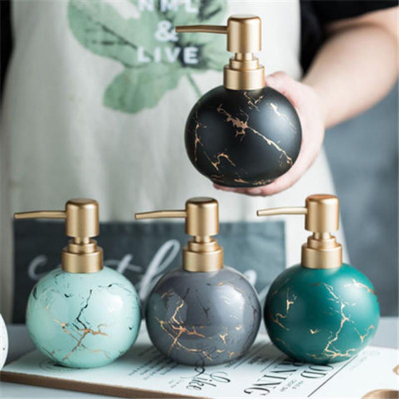 Marbled Porcelain Lotion Bottle Travel Portable Soap Dispenser Bathroom Accessories Household Hand Sanitizer Divided Bottle New