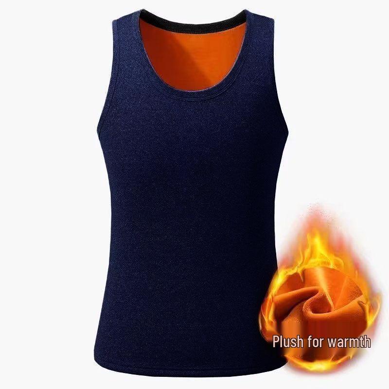 BND Men's Seamless Quick-Warm Fleece-Lined Vest Base Layer for Autumn/Winter.