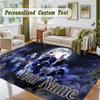 Crystal Velvet Square Rug Custom NameKontra K Pattern Non Slip Home Floor Decor Rug