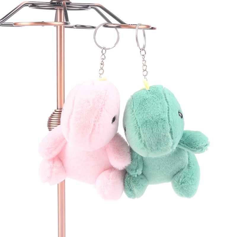 Cute Dinosaur Plush Toy Cartoon Doll Pendant Keychain Car Bag Key Ring Decor