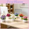 Mini Artificial Jasmine Bonsai Plant With Soft Plastic Leaves For Home Decor And Photography Props