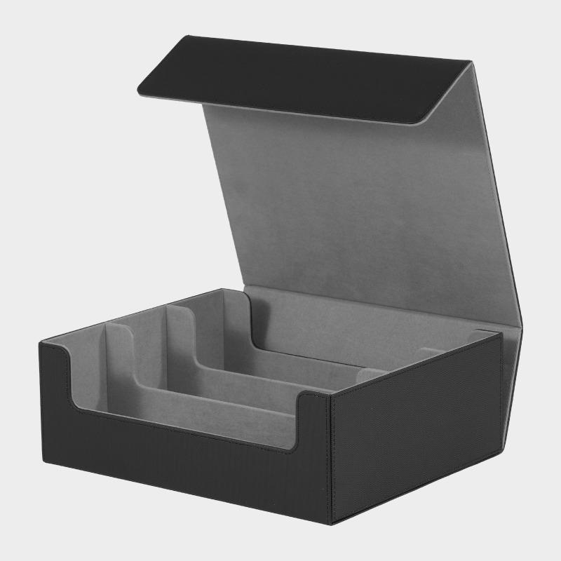 Trading Card Storage Box, Can Hold 1800+ Single Decks, Magnetic Closure PU Leather Card Box, Games Collection Card Case