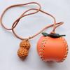 Genuine Leather Handmade Ornament Suitable for Bags Handbag Backpacks,Cute Leather Bag Charms Fruit Keychain Accessories