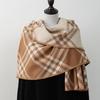 Plaid Scarf Autumn and Winter Korean Style Imitation Cashmere Scarf Women's Winter Versatile Double Sided Scarf Shawl High End