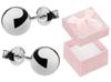 Silver Ball Earrings 6mm Women's Shiny Studs Little Balls Silver 925