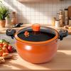 Pressure Cooker Cooking Pot for Stew Fast Heating Non Stick with See Through Lid for Boil Cook Soup Food Home Induction Stoves