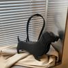 Driedimensionale Teckel Schoudertas PU Leer Retro Handtas Design Okseltas Voor Vrouwen Trend Pendeltas KTY