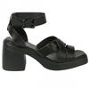Womens/Ladies Buckle Detail Block Heel Sandals