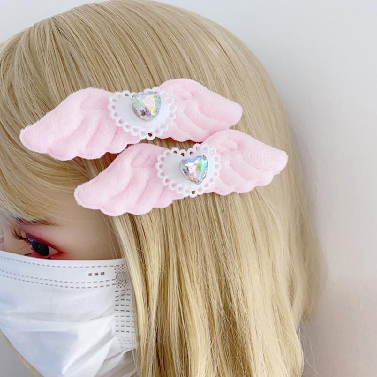 Plüschige Haarspange mit Flügeln für Teenager und Erwachsene, Karneval, Pferdeschwanz, Zöpfe, bequeme Haarspange
