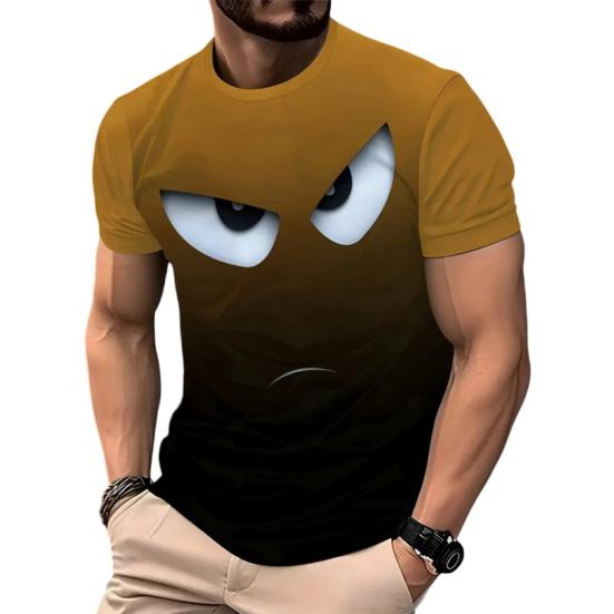 Men Funny Casual T-shirt Cartoon Animal Prints Tee Shirt Round Neck Short Sleeve Pullover for Daily Wear Street Party Beach