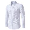 Mens Shirts Fashion New Party Wedding Dresses Solid Colour Casual Long Sleeve Shirt Dresses