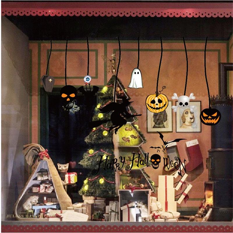 Premium Quality Halloween Diy Wall Stickers With Pumpkin Witch Decal For Festive Decor