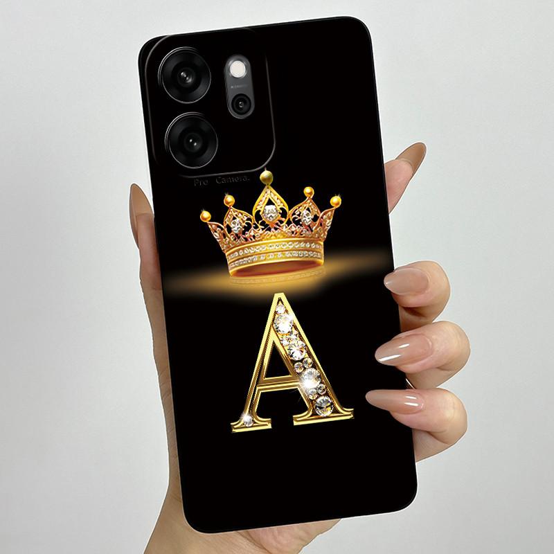 Case For Oppo Reno 14 FS Reno14 F S 14F 14FS 5G Phone Case Crown Letters Shockproof Soft TPU Cover Reno14FS Reno14F Shell Capa