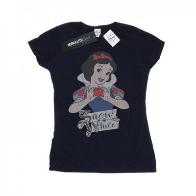 Dames Wit Sneeuwwitje Appel Katoenen T-shirt